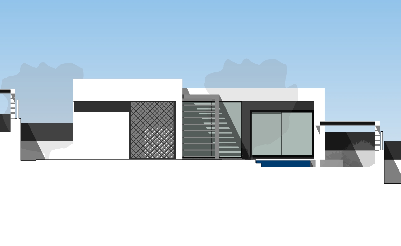 2021-02-09_Torrealquería P8 – Viviendas aisladas y pareadas alzados – Sección – Alzado Oeste